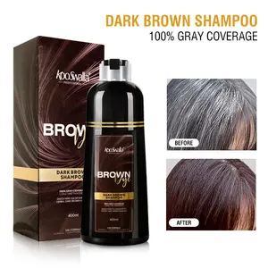 Hot Selling Hair Dye Shampoo Dark Brown In 15 Minutes Professional Black Hair Color Dye Shampoo