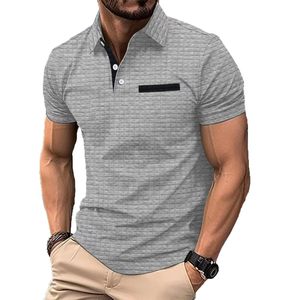 Camisa de Hombre, Corte Slim Fit, Tela Elástica, Ajustada, Casual, Transpirable, Manga Corta, Logotipo Frontal, Cierre de 3 Botones - Product Image 3