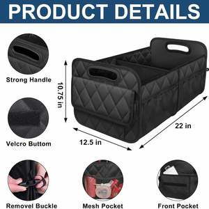 Waterproof Foldable Insulated Customizable <b>Trunk</b> Car <b>Storage</b> <b>Box</b> with Handle In-car Supplies Organizer - Product Image 2
