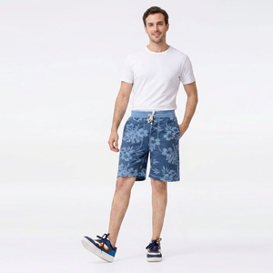 Pantalones Cortos Casuales de Moda para Hombre, de Alta Calidad, Color Sólido, 100% Algodón, Largura hasta la Rodilla, Cierre con Cordón - Product Image 1