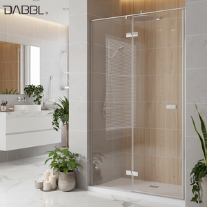 Nouvelle conception de porte de <span class=keywords><strong>douche</strong></span> à cadre fin à simple charnière, cabine de <span class=keywords><strong>douche</strong></span> en verre sur mesure, cabine de <span class=keywords><strong>douche</strong></span> moderne en aluminium - Product Image 1