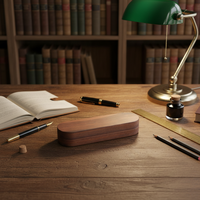 Boîte à parfum en bois de noyer foncé créative avec logo personnalisé, gravée, durable, écologique, portable, miniature, boîte de rangement