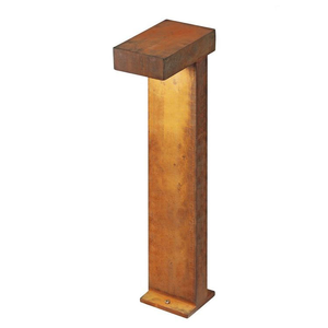 Lámpara de Exterior de Metal para Jardín, Caja de Iluminación de Acero Corten - Product Image 1
