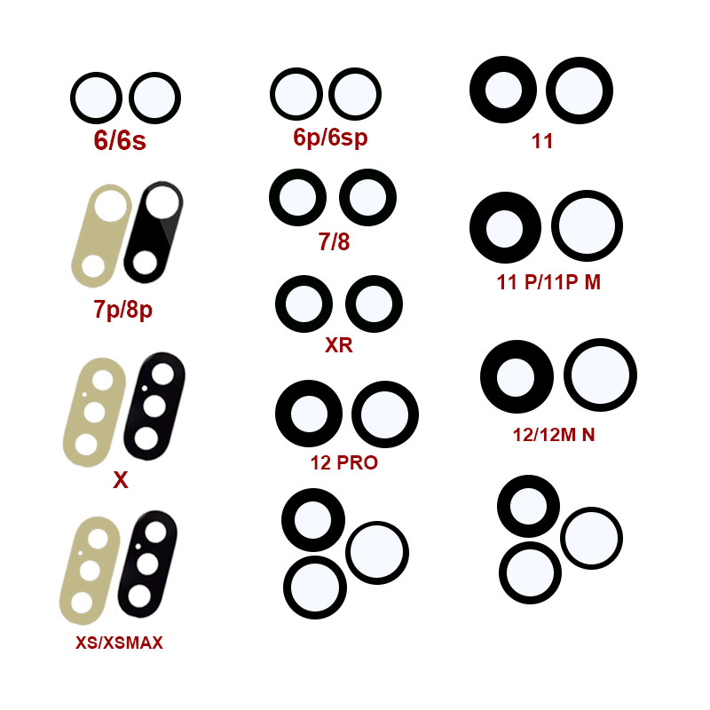 Объектив задней камеры для iPhone 6 6s 7 8 Plus X XS max XR 1112 mini 13 Pro max, сменная стеклянная крышка