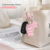 Porte-clés poisson en cristal transparent, breloque de sac, pendentif étoile étincelante, jolis charms animaux marins en résine, cadeau pour couples, meilleurs amis, filles
