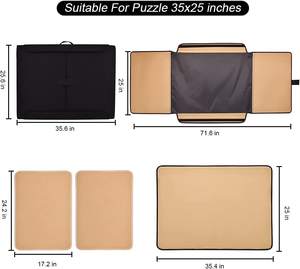 Custom 1500 Pieces Portable Jigsaw <strong>Puzzle</strong> Board Caddy with <strong>Sorting</strong> <strong>Trays</strong> - Product Image 3