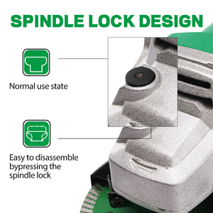 Smerigliatrice Angolare Industriale Elettrica da 1/2 Pollice 100mm 125mm 850W con Interruttore Bloccabile, Fabbrica OEM ODM - Product Image 3