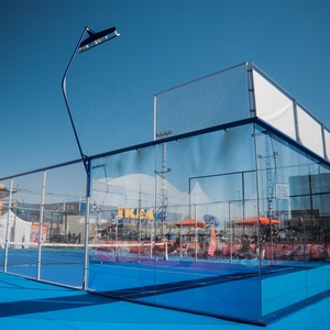 Cancha de Pádel panorámica con vista completa de calidad superior con certificación CE, cancha de Pádel <span class=keywords><strong>artificial</strong></span>, <span class=keywords><strong>precio</strong></span> de fábrica - Product Image 1