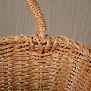 Lưu trữ di động xử lý Handmade Vintage dệt Dã Ngoại giỏ cản trở vòng tròn Kinh Tế giá cho nhà sử dụng ngoài trời - Product Image 5