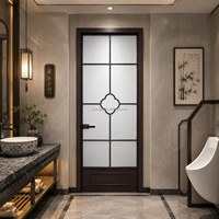 Puerta de Baño Estilo Chino Yomoga, Venta Caliente, OEM ODM, con Impresión de Cuentas Chinas, para Uso en Hoteles y Villas