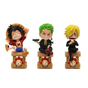 Cadeau <span class=keywords><strong>de</strong></span> graduation exclusif, figurines <span class=keywords><strong>de</strong></span> collection en PVC mignonnes <span class=keywords><strong>de</strong></span> style anime chibi, lot <span class=keywords><strong>de</strong></span> 3, <span class=keywords><strong>Luffy</strong></span> Zoro Sanji, figurines d'étudiant, échelle 1:24 - Product Image 1