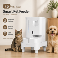 Distributeur automatique de nourriture pour animaux de compagnie moderne, étanche, écologique, avec caméra, contrôle à distance par application vidéo 2K 3MP, 4L d'eau + 5L de nourriture