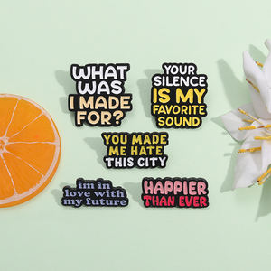 Pin de Esmalte con Frase Creativa 'Más Feliz que Nunca', Broche 'Estoy Enamorado de Mi Futuro', Insignia <span class=keywords><strong>para</strong></span> Solapa, Regalo - Product Image 2