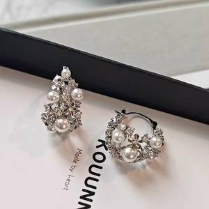 22622 DIY Pendientes de Plata S925 con Perlas, Soporte Hueco para Múltiples Cuentas, Joyería de Plata con Cuentas de 3-6mm, Accesorio para Oreja - Product Image 3