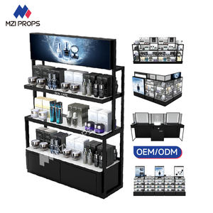 ชั้นวางสินค้าร้านขายผลิตภัณฑ์ดูแลผิว เป็นมิตรกับสิ่งแวดล้อม <span class=keywords><strong>การ</strong></span>ออกแบบตกแต่งภายในร้านเสริมสวยสำหรับตลาดในเมือง ชั้นวางโชว์สินค้าร้านเสริมสวย - Product Image 1