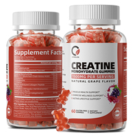 Permen Creatine Bebas Gluten OEM Suplemen Permen Creatine Pra-Latihan untuk Gym Pembentuk Otot Energi Creatine Monohydrate Gummies