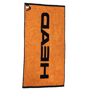 Toalla Deportiva para la Cabeza, Color Naranja con Logotipo Negro, Secado Rápido, para Gimnasio, Running, Maratón - Product Image 1