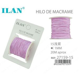 Filo per macramè Iln 1 mm 20 m rosa per artigianato e cucito - Product Image 1