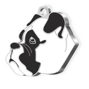 Placa de Identificación para Perros, Tipo Boxer, de Metal Blanco, para Mascotas, Suministros para Animales Pequeños - Product Image 1