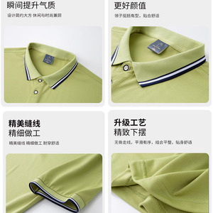 Polos de Negocios Estilo Caballero, Algodón Puro, Manga Corta, Uniformes de Trabajo de Verano, Seda Helada Transpirable que Absorbe la Humedad - Product Image 1
