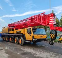Grue sur camion Sany d'occasion STC500C de 50 tonnes, flèche principale de 45,5 m, flèche de 16 m, hauteur de levage de 56 m pour projets de construction et levages lourds