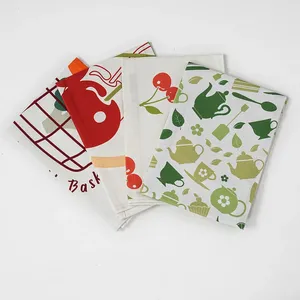 Toalla de té impresa digitalmente 100% sarga de algodón Impreso Toalla de té de cocina Etiquetas de marca personalizadas - Product Image 4