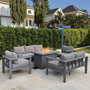 Promo Table rectangulaire pour foyer de patio en aluminium avec canapé - Product Image 5