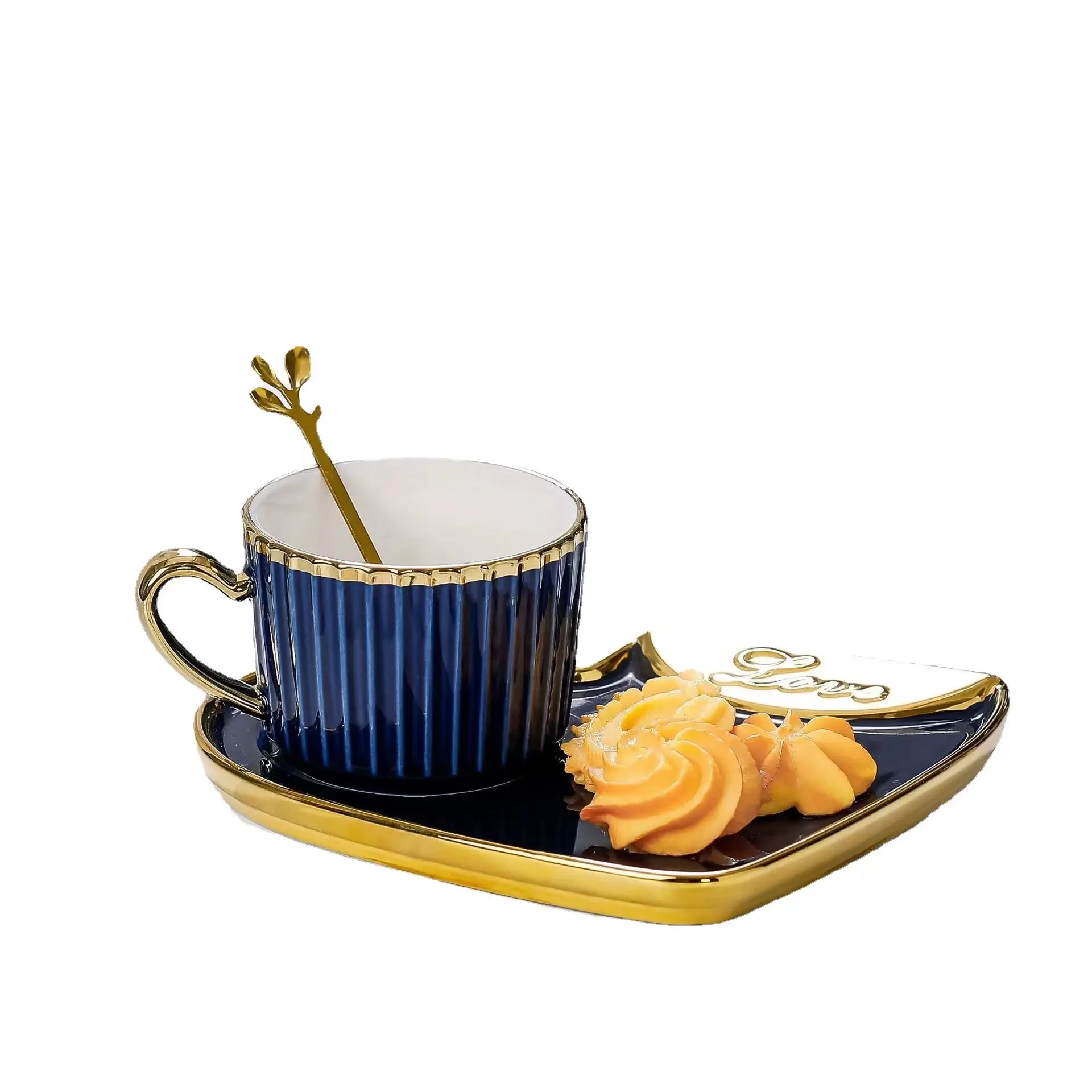 Изысканные Фарфоровые Чашки Блюдца чайный набор керамика в подарочной упаковке для чая или кофе для свадебных подарков