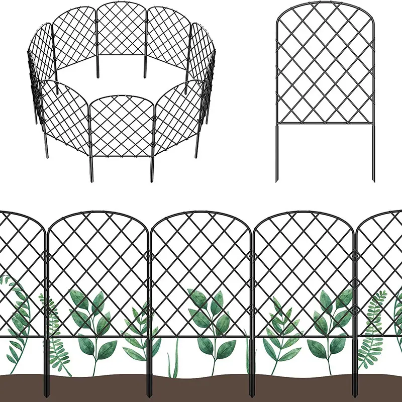 新しいデザインカスタムサイズ金属装飾ガーデンフェンシング鉄フェンス庭用