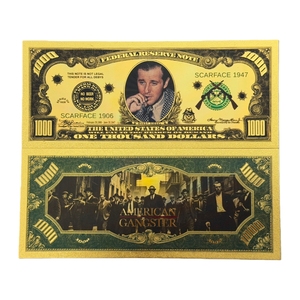 2026 5 types de billets de banque américains gangster en or 24 carats pour collection - Product Image 2