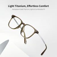 Lunettes anti-lumière bleue en alliage de titane avec motifs imprimés