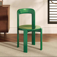 Chaise de style vintage avec dossier, chaise de salle à manger pour cafés et restaurants, empilable, en bois massif, meubles de maison