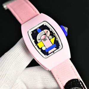 Reloj Mecánico Unisex de Alta Calidad, Diseño Tonneau, Fibra de Carbono, Cristal de Zafiro, Resistente al Agua, Correa de Caucho, Moderno - Product Image 6