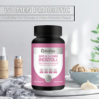 Myo et D-Chiro Inositol 120 Capsules Rapport 40:1 avec Folate et Vitamine D Soutien Hormonal et Ovarien pour Femmes