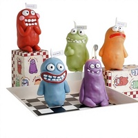 Bougie en cire de soja Mud Monster, cadeau d'entreprise créatif, ODM/étiquette privée OEM, bougie parfumée artisanale, formes variées, Nouvel An