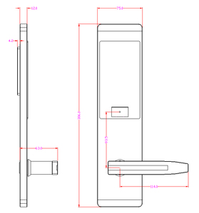 Tthotel thẻ thông minh khóa cửa miễn phí hệ thống quản lý RFID Keyless nhập thép không gỉ khách sạn khóa bền hiện đại kiểm soát truy cập - Product Image 5