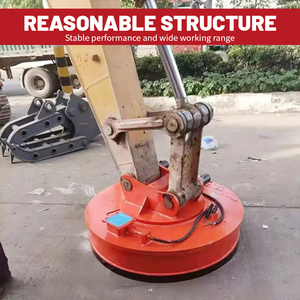 Xử lý vật liệu Thiết bị hệ thống thủy lực động cơ mạnh mẽ từ Chuck Sucker kim loại sắt phế liệu nâng 1.5m máy xúc - Product Image 5