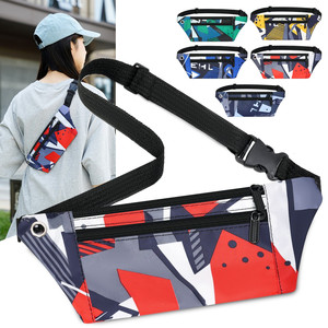 Oxford Cloth Waist Bag Geometric Pattern Sports Outdoor Running Fanny Pack for Men Women Chest Bag Anti Theft Phone Storage - Product Image 2