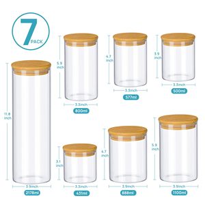 Transparent Stackable Airtight Food Storage Cans Microwaveable Glass Food Tempered Glass Lids for Kitchen Organization - Product Image 5