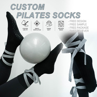 Chaussettes de Pilates et de Yoga en Coton Mélangé pour l'Automne, Antidérapantes, Respirantes, Antibactériennes, Logo Personnalisé, Service OEM, Vente en Gros, Faible MOQ