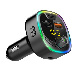 Adaptador de transmisor FM para coche, Kit de manos libres inalámbrico con reproductor MP3 de carga rápida PD QC 5,0, Robot VR HIFI EQ <span class=keywords><strong>Bluetooth</strong></span> 3,0 - Product Image 2