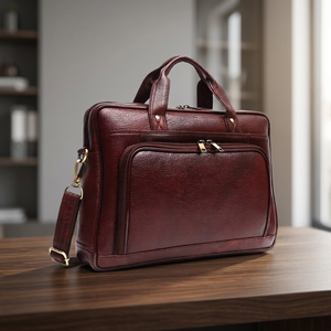 Sac messager pour ordinateur portable B S International, léger, imperméable, antichoc, écologique, décontracté, élégant, de luxe, pour hommes, marron - Product Image 1
