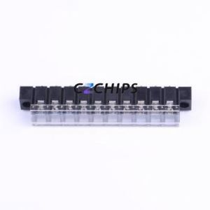 KF28CM-7.62-10P Barrier Terminal Block Through hole Component THT,P=7.62mm Connector With Cover Plate 7.62mm 1x10P Straight Pin - Product Image 1