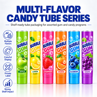Tube d'emballage pour chewing-gum de qualité alimentaire avec logo personnalisé, 40 ml, en aluminium et plastique laminé, imprimé UV, avec bouchon à vis