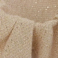 Tissu en tweed teint en fil de polyester de vente directe d'usine RTS avec paillettes pour manteau