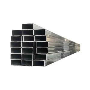 GI RHS 150x50 tubería de acero rectangular galvanizada estándar/tabla de tallas de tubo