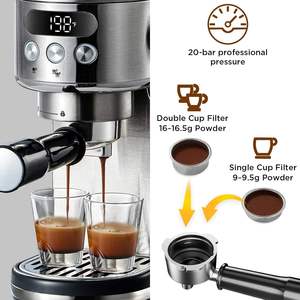 Máquina de Espresso Semiautomática de Acero Inoxidable PANCERKA para Hogar, Oficina, Hotel, Uso Doméstico y al Aire Libre, Ajustable - Product Image 5