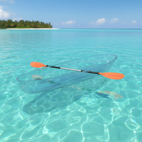 Kayak de pêche, SUP, bateau, canoë, pagaie panoramique, monoplace, entièrement transparent, haute vitesse, en PC cristal, pour photographie