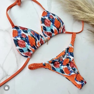 Maillot <span class=keywords><strong>de</strong></span> <span class=keywords><strong>bain</strong></span> en corde tressée fendue, ensemble deux pièces, Bikini, pour femmes, nouvelle collection 2023 - Product Image 4