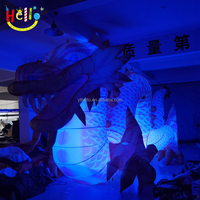 Lanterne de dragon gonflable led géante pour accessoire de défilé de fleurs de festival personnalisé